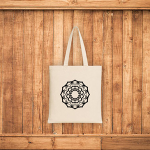 Sai Impex Modern Printed Cotton Tote Bag with Black <b>Pineapple</b> Pattern Anti- Washable Eco-Friendly & Reusable - Product Image 2