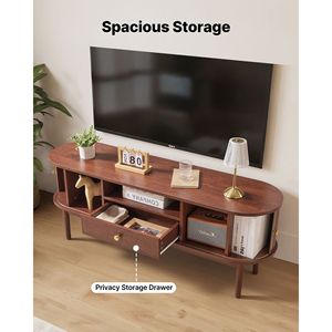 Mid Century Modern <b>TV</b> <b>Stand</b> 58 Inch Entertainment Center 350 Lbs Load Capacity Media Console with Drawer - Product Image 4