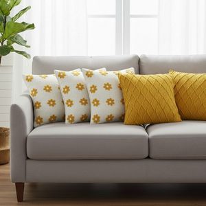 SOGA 5-PC Botanical <b>Garden</b> and Meadow Pillowcase Set Forest Green Diamond Pattern <b>Cushion</b> <b>Covers</b> - Product Image 3