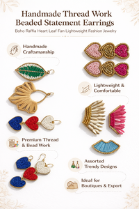 Boucles d'oreilles pendantes faites à la main en verre soufflé, imitation perle, forme cloche, légères, style vintage, bijoux de mode pour soirée - Product Image 6