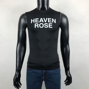 OEM Custom Logo Men Sleeveless Compression Tank <b>Top</b> Polyester Quick Dry Gym Fitness Vest Wholesale Multi-Color Sports Shirt - Product Image 3