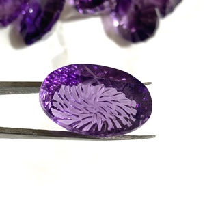 Pierre précieuse améthyste naturelle à 100 % pour la fabrication de bijoux, coupe ovale, RIDA CREATIONS, 2,7 carats, 2x3-10x12 mm - Product Image 1