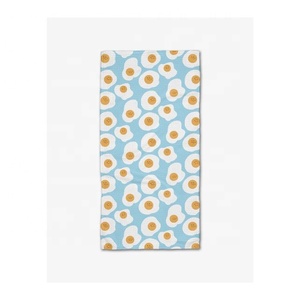 Omelette sur mesure Design brodé 100% coton plat de golf serviette de cuisine personnalisé vacances cuisine décor de noël cadeaux - Product Image 1