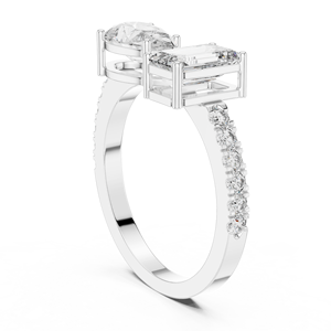 Pear Moissanite <b>Diamond</b> <b>Ring</b> 925 Sterling Silver Wholesale Wedding Jewelry Factory Manufacturer Supplier - Product Image 3