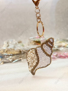 Wholesale Handmade Cotton Beaded Lightweight Eco-Friendly Durable <b>Bag</b> <b>Charm</b> Purse <b>Charm</b> Luxury Coastal Keychain Accessory OEM - Product Image 2
