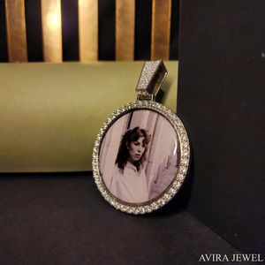 Pendentif Hip Hop en Diamant Moissanite, Argent Sterling 925 Massif, Plaqué Or Rose, Bijoux Unisexe - Product Image 3