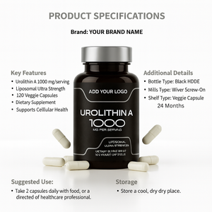Compléments alimentaires pour adultes, capsules d'urolithine a 1000 mg, marque privée OEM - Product Image 3