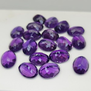 Ametyste africaine naturelle de qualité supérieure, pierre précieuse en vrac, taille ovale 10x14mm, pierre à facettes violette certifiée, échantillon pour la fabrication de bijoux sur mesure - Product Image 6