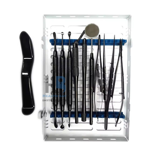 Kit de Cirugía Dental de 10 Piezas, Juego de Instrumentos Dentales Profesionales de Acero Inoxidable para Cirugía Oral, Extracción y Procedimientos de Implantes - Product Image 1