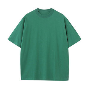 T-shirt en coton pour homme avec logo personnalisé, col rond, manches courtes, couleur unie, jersey décontracté, impression sur le devant, coupe classique - Product Image 3