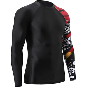 Camiseta de Compresión de Manga Larga para Hombre, Diseño de Camuflaje Negro, Secado Rápido, para Gimnasio y Fitness - Product Image 6