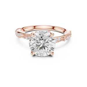 Anillos de diamantes Anillo de compromiso Oro sólido de 14K Diamante cultivado en laboratorio de 2.5 CT Corte brillante redondo Colección de joyería de diamantes - Product Image 5