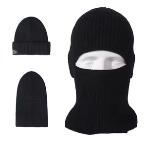 Gorro de punto tipo pasamontañas con bordado de pistola y corazón roto, unisex, para adultos, gorro de invierno de 56-58 cm, estilo urbano, informal. - Product Image 6