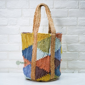 Sac messager femme 2026 en jute et coton, style bohème, écologique, durable, fourre-tout, pour voyage, plage, fête, shopping, tendance, mode, Inde - Product Image 3