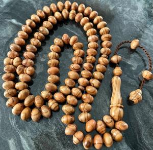 Tasbih en perles de bois, chapelet de prière islamique, accessoires religieux musulmans faits à la main pour le Zikr quotidien et les cadeaux - Product Image 6