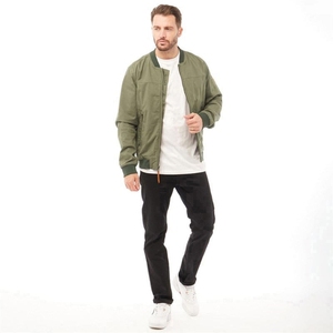 Custom Bomber Jacket Men Winter Bomber Jacket Warm Outdoor Jacket Ribbed Cuff <b>Zip</b> <b>Up</b> Casual Wear Bomber Jacket Private Label - Product Image 1