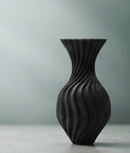 Jarrón de Metal Pesado con Forma de Flauta Espiral Única, Texturizado, para Decoración de Mesa, Suministros para Pedidos al por Mayor - Product Image 4