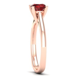 REYES Wholesale Price 925 Sterling Silver Moissanite Engagement <b>Rings</b> 14K 18K Gold Plated <b>Garnet</b> Gemstone Women Fine Jewelry - Product Image 3