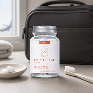 [FROM OREUM] Dentifrice solide pour la nuit, saveur mandarine de Jeju, 60 comprimés, pour les voyages et les articles de toilette personnels - Product Image 4