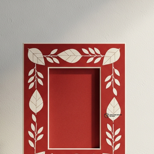 Red Bone Inlay Picture <b>Frame</b> Luxury Handmade Home Decor - Product Image 5