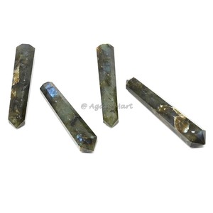 Piedra de obsidiana de caoba semipreciosa, punto de doble terminación para curar piedras preciosas de grabado de estilo amoroso talladas a mano - Product Image 2