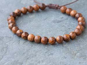 Bracelet en bois écologique fait main MN Exports, bijou de poignet en bois naturel, accessoire de mode ethnique bohème, cadeau pour elle - Product Image 3