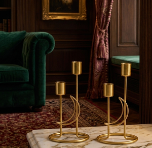 Candelabros de Lujo en Forma de Luna Dorada – Centro de Mesa Moderno y Estético para Mesa de Comedor, Bodas y Decoración de Sala de Estar - Product Image 2