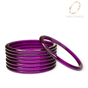 Trending Jelly Purple Acrylic Kashmiri <b>Bangles</b> Set Lightweight <b>Bracelet</b> Collection Wholesale Price Global Export - Product Image 2