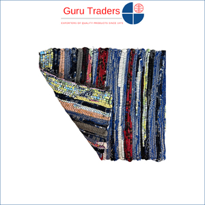 Tapis de sol Chindi à motifs abstraits faits à la main, personnalisables, exclusifs et très demandés, d'origine indienne, vendus par le vendeur à bas prix. - Product Image 4