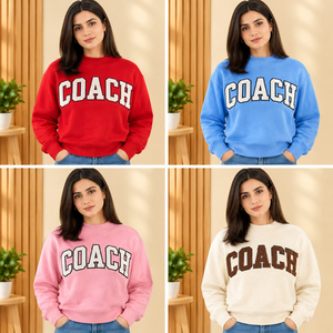 เสื้อสเวตเชิ้ตคอเต่าสีน้ำเงินสำหรับผู้หญิง แบรนด์ Coach สำหรับฤดูใบไม้ร่วงและฤดูหนาว ขายส่งจากผู้ผลิตเสื้อถักแบบคอเต่า รับผลิตตามแบบสำหรับวิทยาลัยและมหาวิทยาลัย - Product Image 5