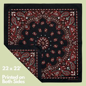 Pañuelo Bandana Premium 100% Algodón al por Mayor, Unisex, Suave y Transpirable, con Diseño Personalizado, Pañuelo para la Cabeza, Ropa Urbana, Hysaf Apparels Co - Product Image 5