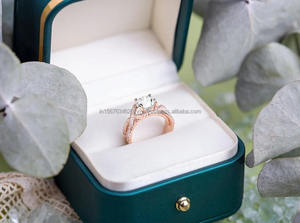 Anillo de compromiso/boda de oro de 14 quilates de lujo para mujer IGI/GIA Certified Lab Grown Diamond & Pearl Estilo Vintage para fiestas - Product Image 2