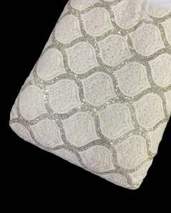 High Quality Sequin Embroidery Fabric 3D Floral Lace Fabric for Evening Dress Wedding Gown Garment - Product Image 2