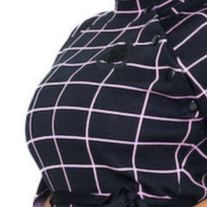 <b>Black</b> Pink Oxford Check Cape Sleeve <b>Dress</b> for Women Elegant Plaid Pattern Casual Party <b>Dress</b> Stylish Sorority Fashion Custom - Product Image 2