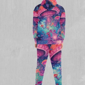 Ensemble de survêtement unisexe à capuche, manches longues, imprimé, 100 % polyester, décontracté, coupe régulière, respirant, pour adulte, avec fermeture éclair - Product Image 5