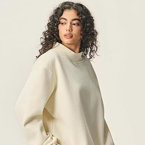 Women's New Fashion <b>Hoodie</b> Comfortable Solid Color Fleece Half High Neck Long Sleeve Breathable Autumn Casual Front Lined - Product Image 6