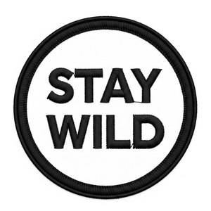 Patchs brodés personnalisés STAY WILD à thermocoller, appliques graffiti urbaines, badges à coudre pour vêtements style Hip Hop Streetwear - Product Image 1