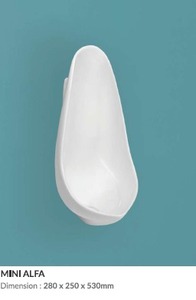 URINARIO DE CERÁMICA MODERNO PARA MONTAR EN LA PARED, PARA HOMBRES, PARA HABITACIONES DE BAÑO DE HOTELES Y ESCUELAS, PORTÁTIL, 280X250X530mm - Product Image 3