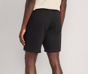 Custom Mens Acid Washed Black Sweat Shorts With Drawstring Heavy <b>Elastic</b> Waistband Cotton Sports Gym Wear Style Fleece Shorts - Product Image 2