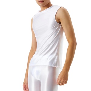 Men's <b>Slim</b> Fit Sleeveless Tank Top Breathable Knitted Activewear Fitness Yoga-Glossy Patchwork Plus Size Design Washed High - Product Image 1