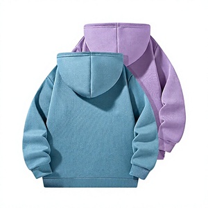 Color Block Winter Lined Breathable Eco-Friendly Boys Hoodie Pullover Sweatshirt Hooded Long Sleeve Fleece Polyester/Cotton - Product Image 2