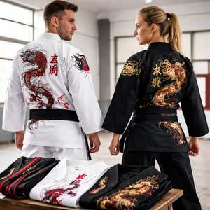 Uniformes de Karate Personalizados al por Mayor, Fabricante OEM para Pedidos al por Mayor - Proveedor Directo de Fábrica, 100% Algodón/Poliéster, Cierre Frontal Rápido - Product Image 6