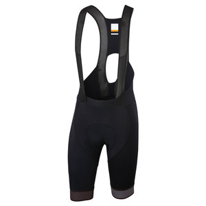 Men's <b>Cycling</b> Bib <b>Shorts</b> Black Mesh Back With <b>Padded</b> Seat And Reflective Trim - Product Image 1
