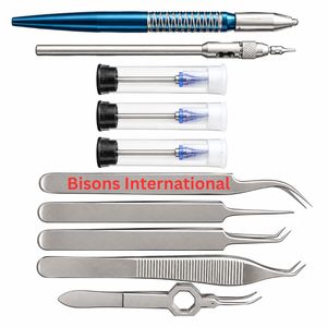 BISONS - Juego de Instrumentos Profesionales para Trasplante Capilar, Pinzas de Injerto FUE, Kit de Herramientas Quirúrgicas de Acero Inoxidable 316L, CE - Product Image 4