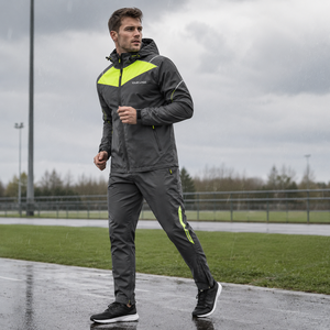 Waterproof Hooded Running Suit Unisex Custom Print Logo Raglan Sleeve Panel Design Softshell Fabric Hiking Lightweight - Product Image 5