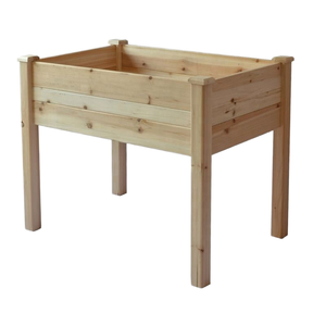 Jardinera Rectangular Elevada de Madera para Exteriores, Caja de Cultivo Elevada para Vegetales, Flores y Plantas, Modelo GB102 - Product Image 1