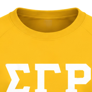 <b>Yellow</b> Women's Crew Neck Sweatshirt White Greek Letter 1922 Graphic Blue Double Sleeve Stripes Long Sleeve Casual Collegiate <b>Top</b> - Product Image 4
