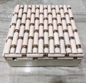 Boîtes tendance en résine osseuse avec incrustations de laiton – Magnifiques boîtes de rangement pour bijoux - Product Image 6