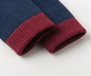 Calcetines de Mujer, Color Azul Marino y Rojo, Tejidos, Transpirables, para Uso Diario, Otoño, Longitud Estándar - Product Image 6