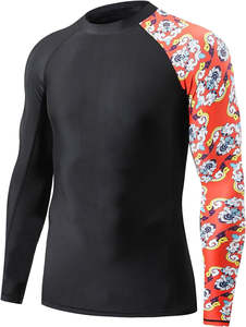 เสื้อรัดรูปแขนสั้นสำหรับผู้ชาย MMA BJJ สำหรับการต่อสู้ พิมพ์ลายตามสั่ง พิมพ์ซิลค์สกรีน ระบายอากาศได้ดี กระชับพอดีตัว - Product Image 2